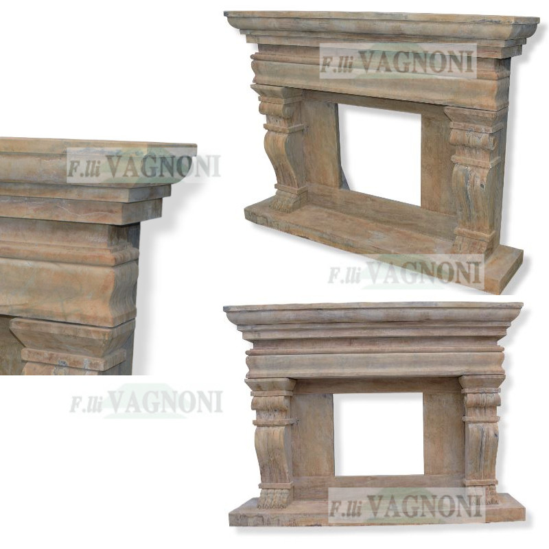 CORNICE DI CAMINO IN PIETRA Cm. 150 mod. 062P